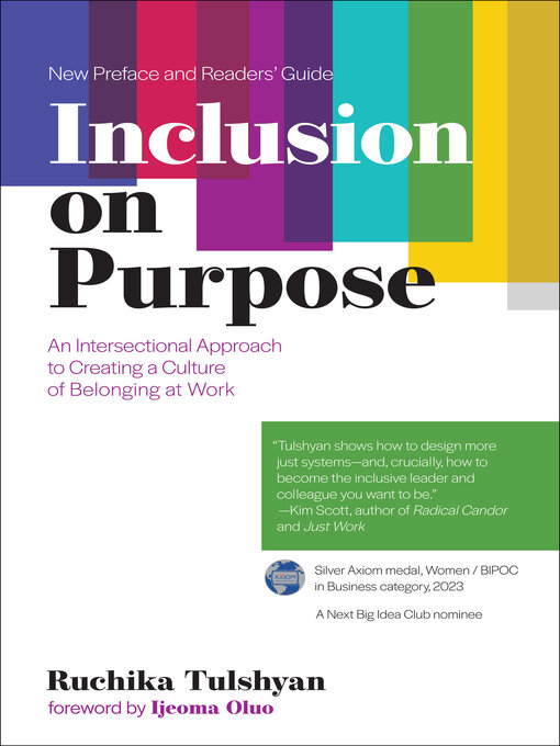 Cover image for Inclusion on Purpose, with a new preface and readers' guide